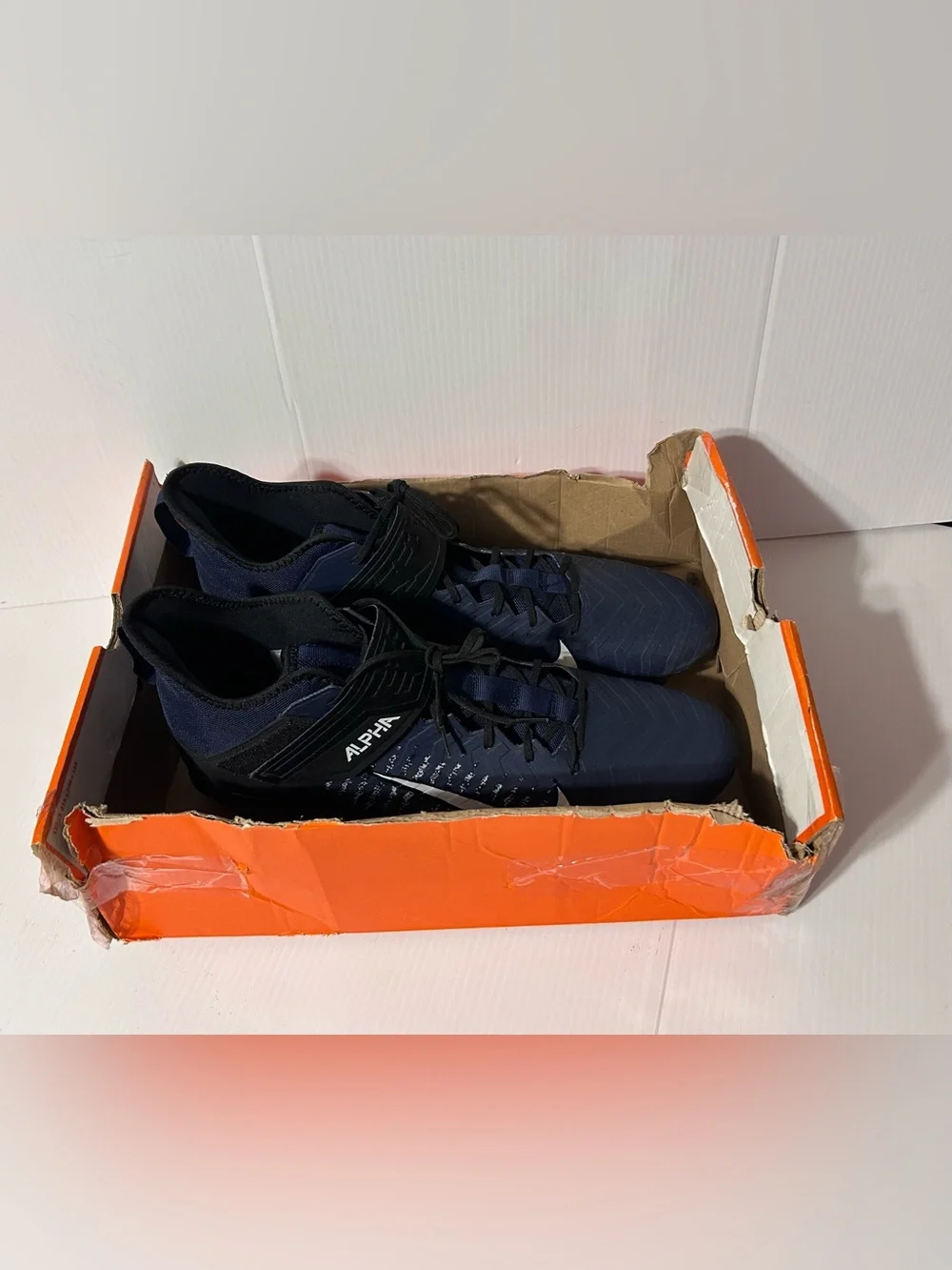 NIKE AQ3209-403 Alpha Menace Pro 2 MID navy/black football cleats men size 18